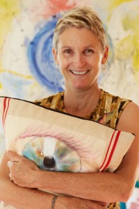 EyeWill pillows by artist Jeanne Aufmuth